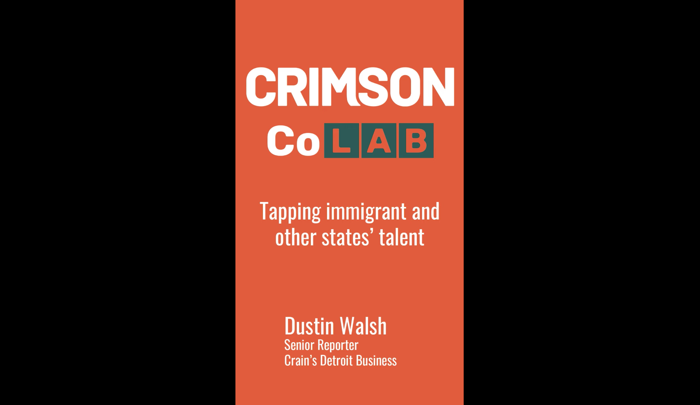 Tapping immigrant and other states' talent - Dustin Walsh